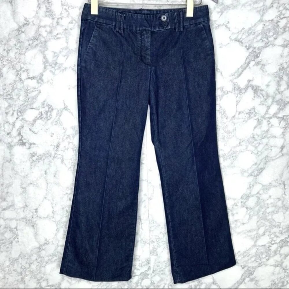 EDITOR Wide Leg Jean Denim Dress Pants